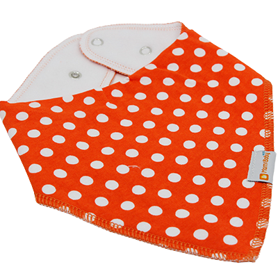 Mom and Baby Hub - Orange and White Polka Dots